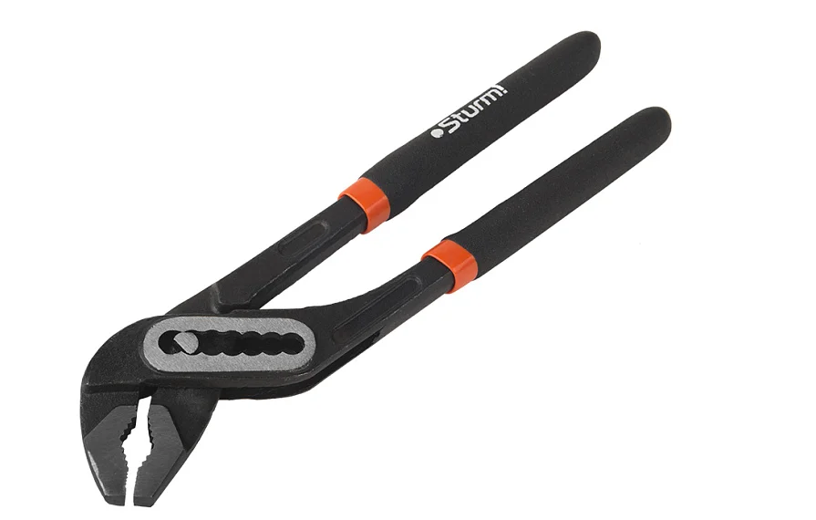Sturm Клещи переставные, 200мм, зев 35мм, коробчатый шарнир, ПВХ рукоятки, 1020-06-B200