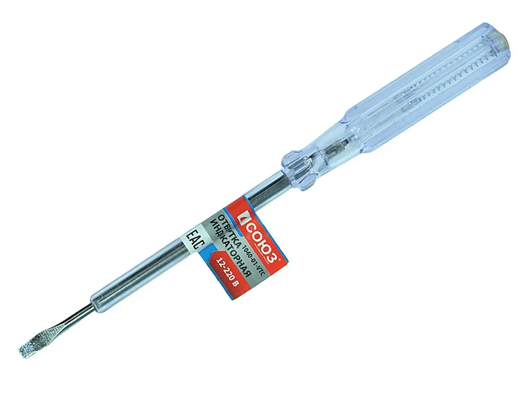 СОЮЗ Отвертка индикаторная 100 - 500 В, 180 мм 1040-01-VTC