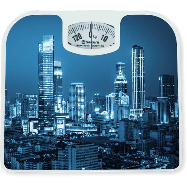 Sakura Весы напольные мех. SA-5000-8 130кг мех ноч город