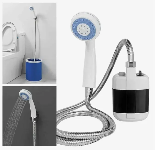 Душ портативный 3,7V, шланг 1,5м, время работы 60мин 142С-27