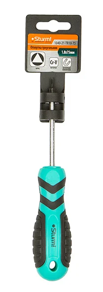 Sturm Отвертка треугольник 1.8*75мм, CrV, магнитныйнаконечник 1040-21-TR18-75