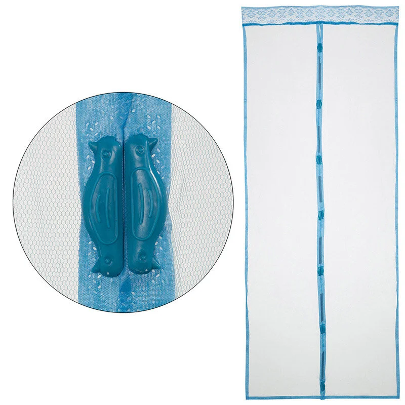 Mallony Сетка антимоскитная Капутомоскито на магнитах Птички голубой 009165-SK