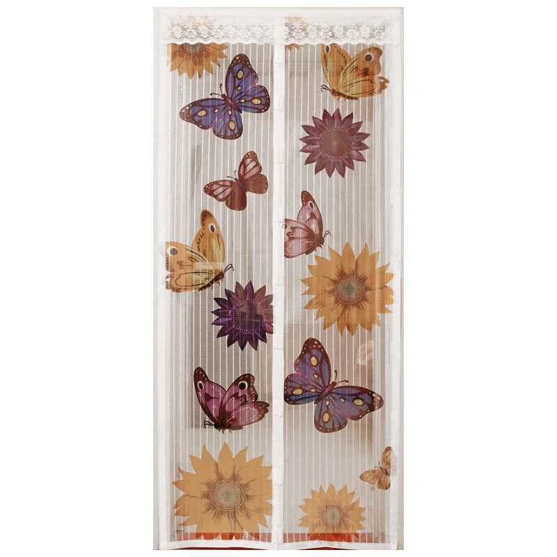 Mallony Сетка антимоскитная на магнитах Рыжий кот Капутомоскито Бабочки цвет белый 311255-SK