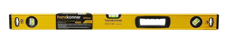 Hanskonner Уровень 800 мм, фрезеров., магнитный, 3 глазка, точность 0.5мм/м, HK2015-01-0800