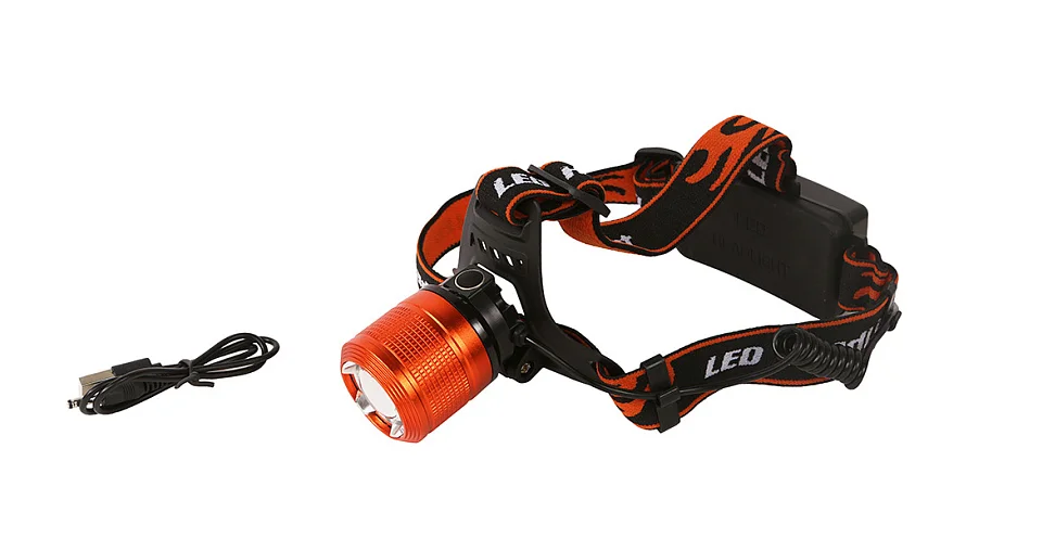 Sturm Фонарь налобный аккумуляторный 200лм, T6 светодиод, зум, 3 режима, 4052-02-200