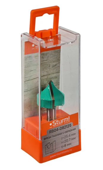 Sturm Фреза пазовая V-образная dxhxl 25,4x20,7x55,7 мм, хв.8 RB04-082125
