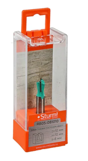 Sturm Фреза пазовая "ласточкин хвост" dxhxl 10x10x50,5 мм, хв.8 RB05-081010