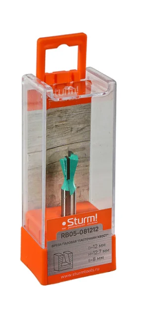 Sturm Фреза пазовая "ласточкин хвост" dxhxl 12x12.7x53.7 мм, хв.8 RB05-081212