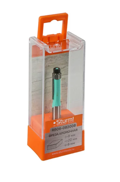 Sturm Фреза кромочная с нижним подшипником dxhxl 8x20x70 мм,хв.8 RB06-082008