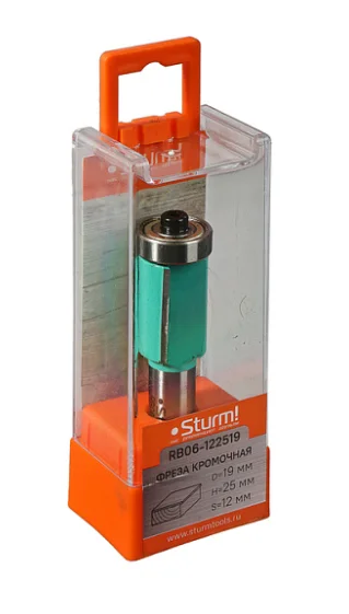 Sturm Фреза кромочная с нижним подшипником dxhxl 19x25x75 мм,хв.12 RB06-122519