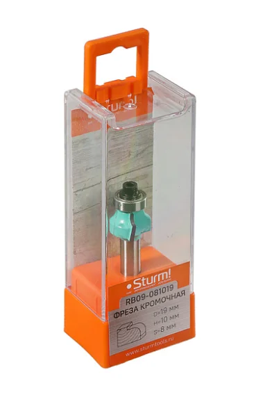 Sturm Фреза кромочная калевочная с подшипником 12,7 мм, dxhxl 19x10x54 мм, хв.8 RB09-081019