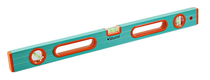 Sturm Уровень строительный 600 мм, фрезерованный, 3 глазка, точность 1мм/м, 2015-02-600