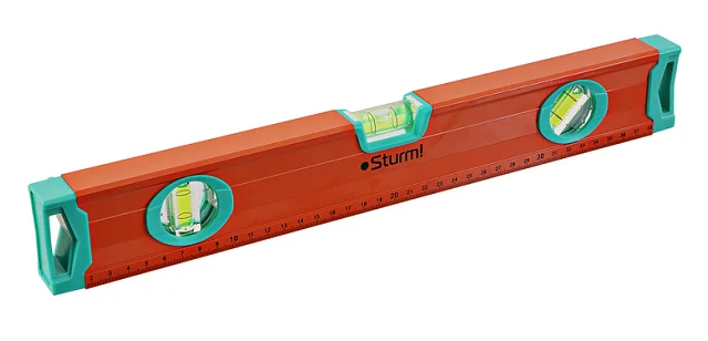Sturm Уровень 400 мм, фрезерованный, магнитный, 3 глазка, точность 1мм/м, 2015-05-400