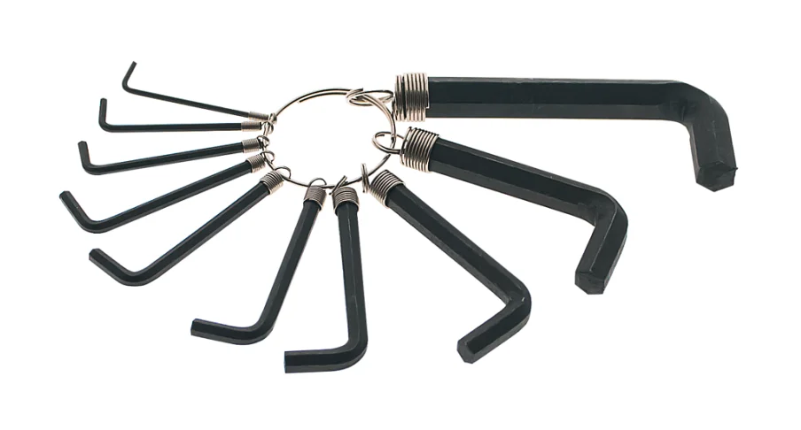 Sturm Набор ключей HEX, 10 шт, окисидированные, на кольце 1045-21-S10-O155