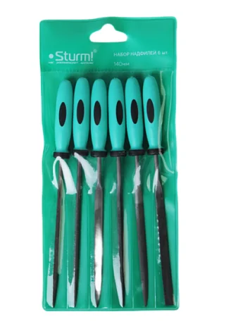 Sturm Набор надфилей 6 шт, обрезиненная рукоятка, PROMO 1051-01-140SP