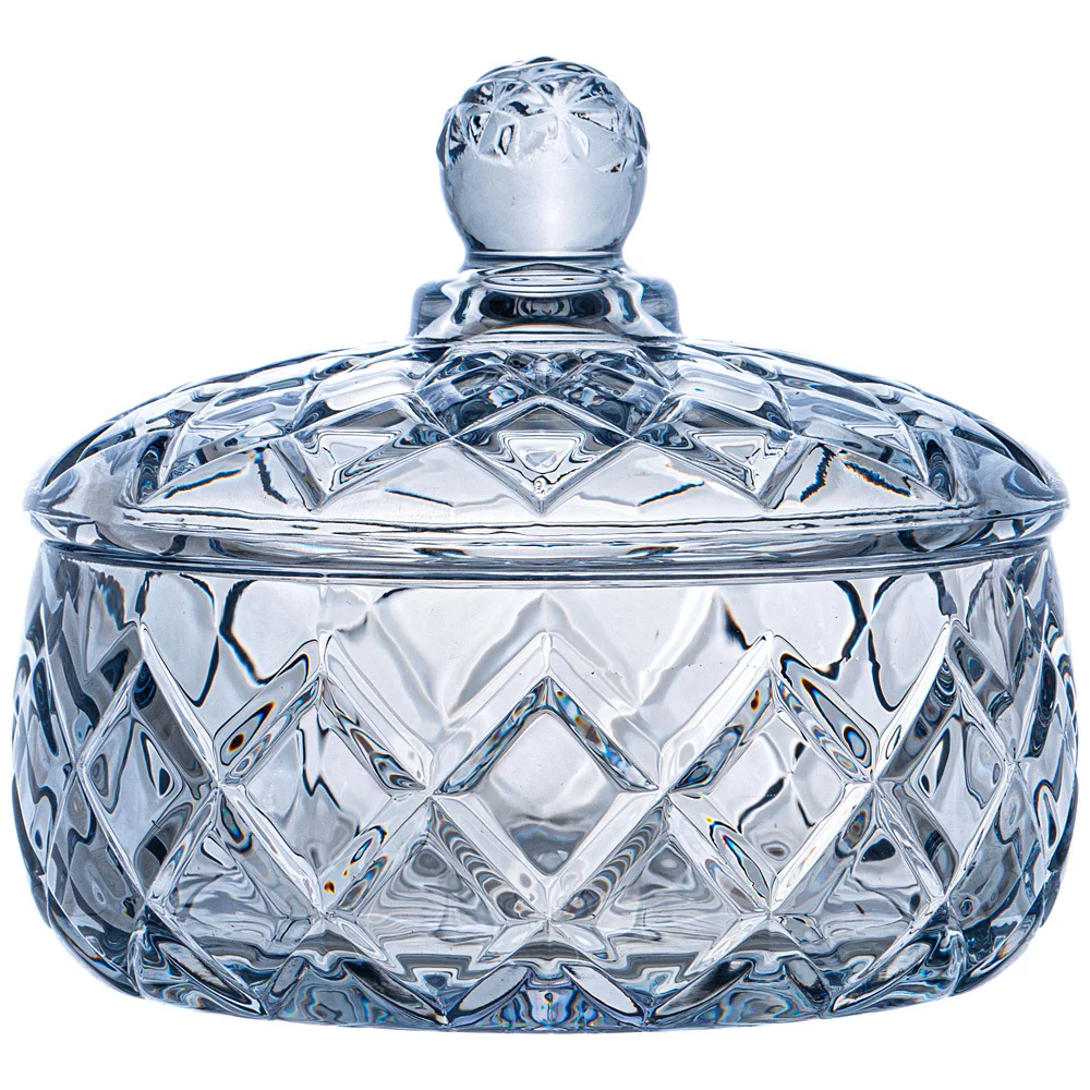 LEFARD Емкость для хранения с крышкой DIAMANT BLUE 12*10см, 320 мл 691-075