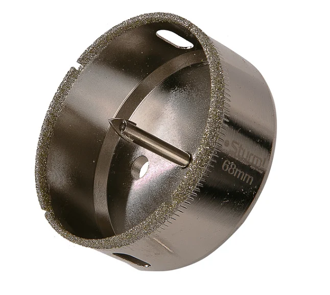 Sturm Коронка алмазн. По керам. Плитке и стеклу 68 х 55 мм, с центрир. Сверл. 1055-09-6855