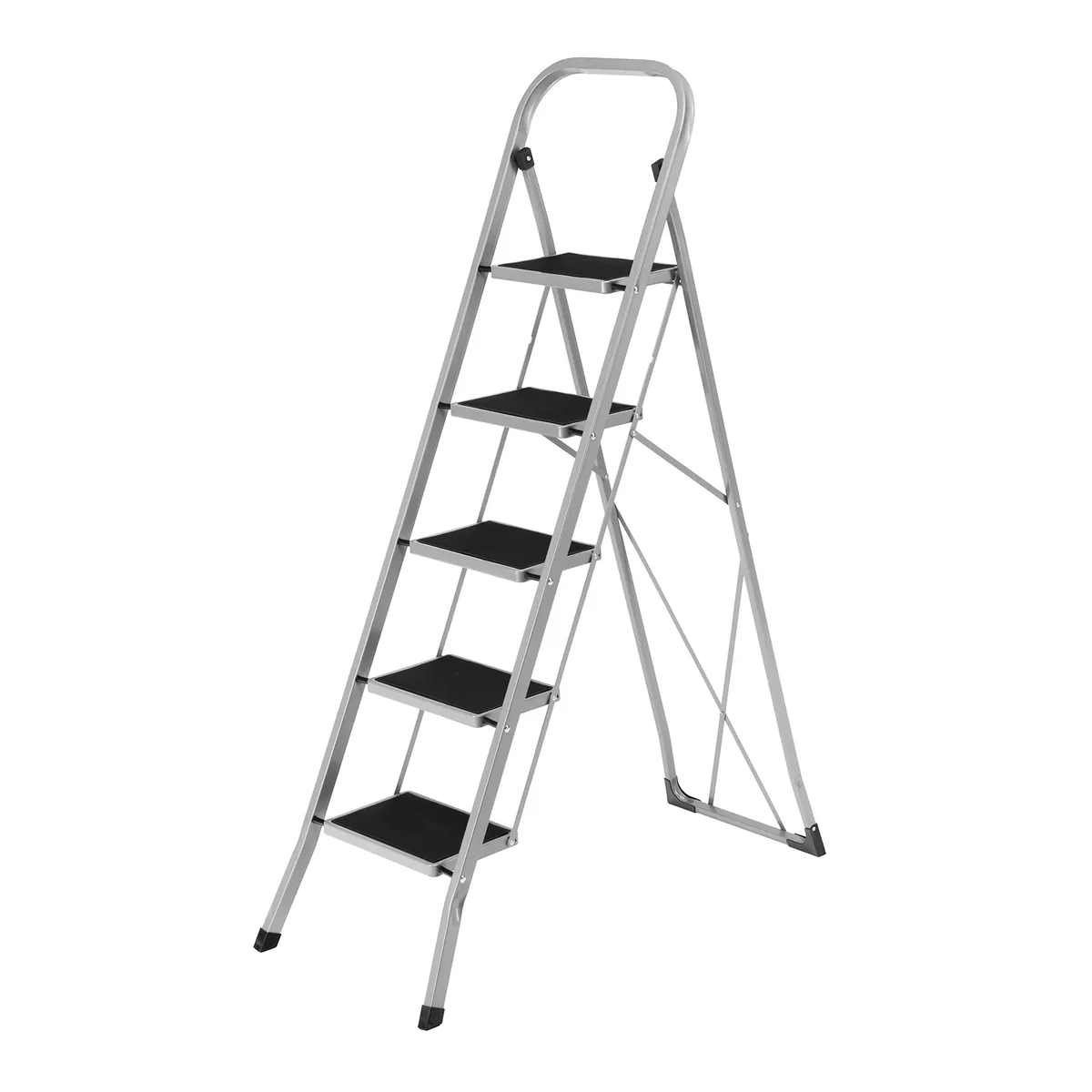 Сибртех Стремянка стальная, 5 широких ступеней 20х30 см с полимерным покрытием 97729