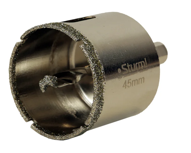 Sturm Коронка алмазная по керамограниту 45 х 70 мм,3гр. Хв., с центрир. Cверл. 1055-10-4570