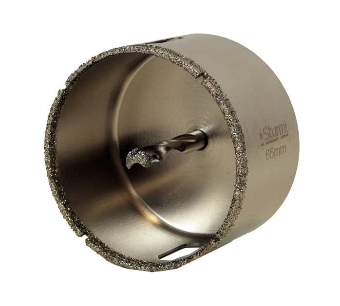 Sturm Коронка алмазная по керамограниту 65 х 70 мм,3гр. Хв., с центрир. Cверл. 1055-10-6570