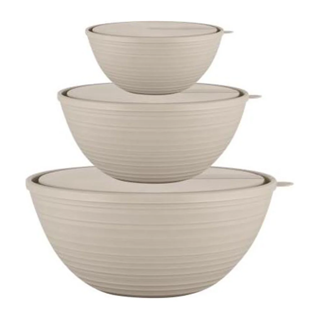 DELTA Набор салатников Sugar&Spice Cardamom (1,2+2,3+4,1 л) с крышками SE400912005 латте