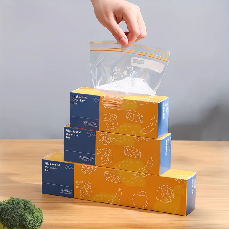 Пакет фасовочный с двойным зип-замком, 14*14 см, 30 шт KHA No:A2-195