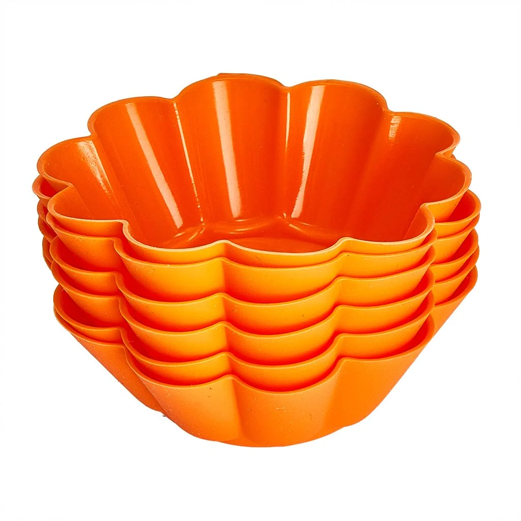 ALPENKOK Набор из 6-ти формочек для кексов 7,5×4 см AK-6056S/6 оранжевый