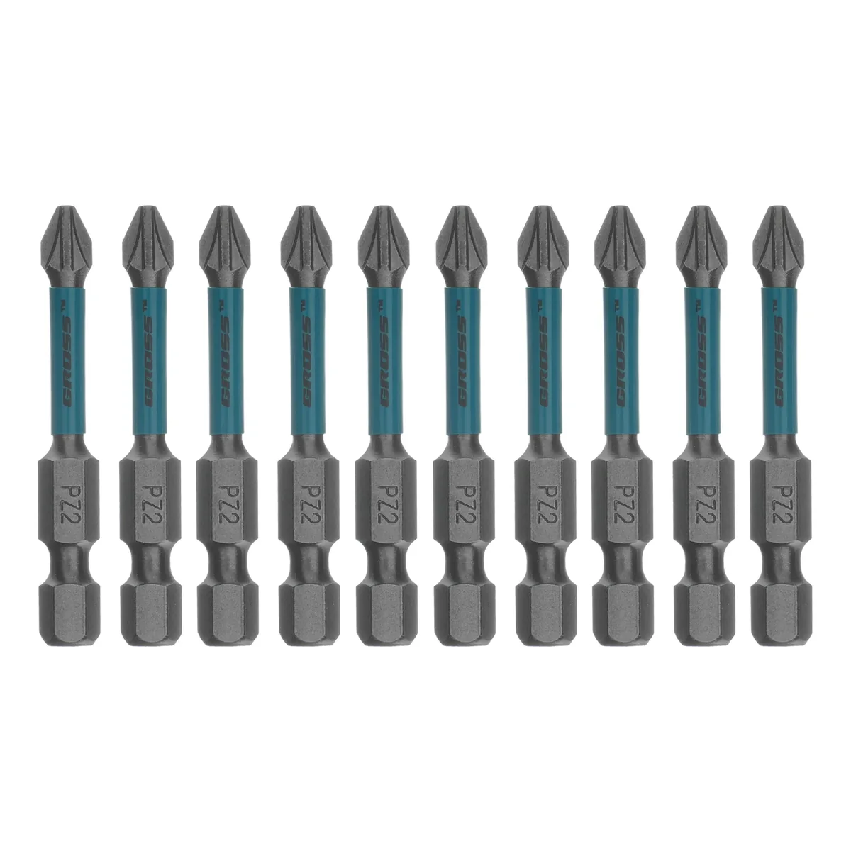 Gross Набор бит торсионных PZ2x50 мм, для ударных шуруповертов, отрывн., 10 шт 114095