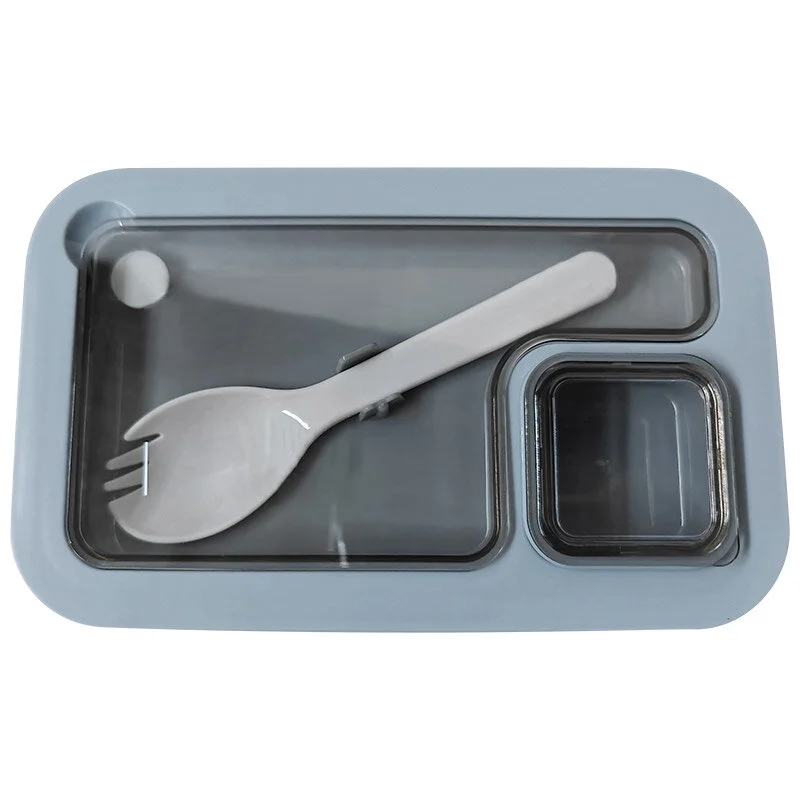 MALLONY Ланч-бокс MIGLIORE, 2 отделения, 850 мл (ложка-вилка в комплекте) 108260-SK