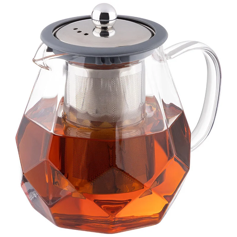 MALLONY Чайник заварочный, AROMA, 820 мл из боросиликатного стекла, корпус с гранями 106791-SK