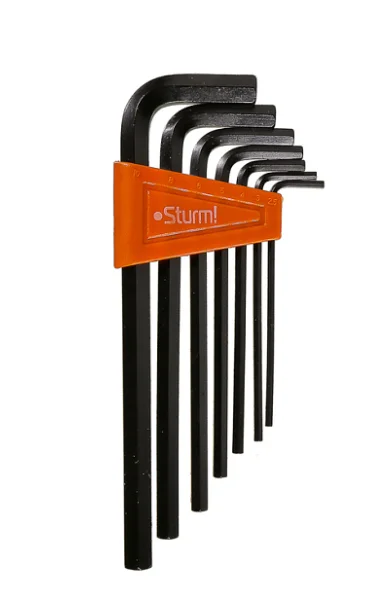 Sturm Набор шестигранных ключей 2, 5-10 мм, CrV, 7шт, оксидированное покрытие 1045-04-07x10