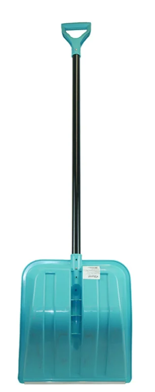 Sturm Лопата снегоуборочная 41х45 см, морозостойкий пластик, алюминевый черенок, бирюзовая 3010-15-17