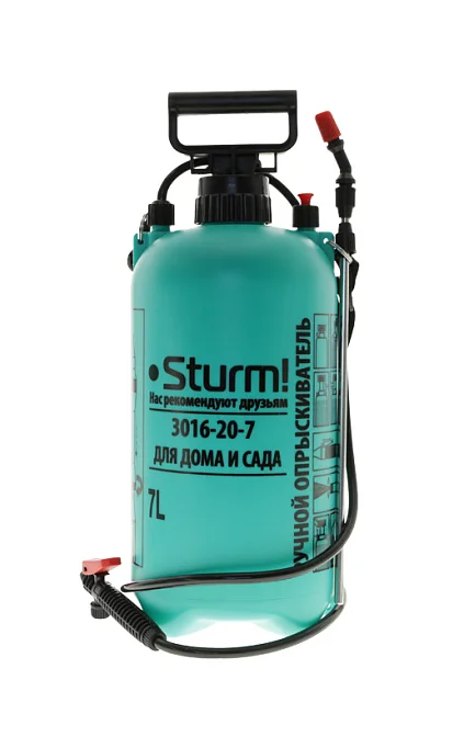 Sturm Опрыскиватель 7л с ручным насосом и шлангом 3016-20-7