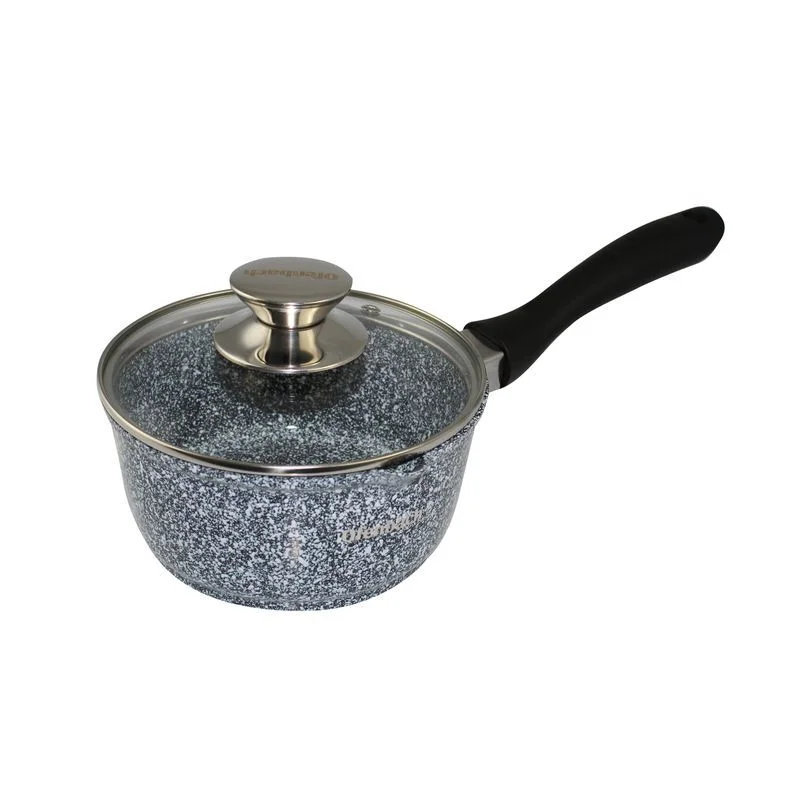 Kamille Ковш с крышкой 1,35 л. из литого алюминия Ofenbach NB 100515 с мраморным покрытием