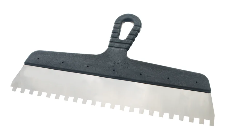 СОЮЗ Шпатель, 350 мм, нержавеющая сталь, зуб 8х8 мм, пластиковая рукоятка, 8051-45-350-8FC