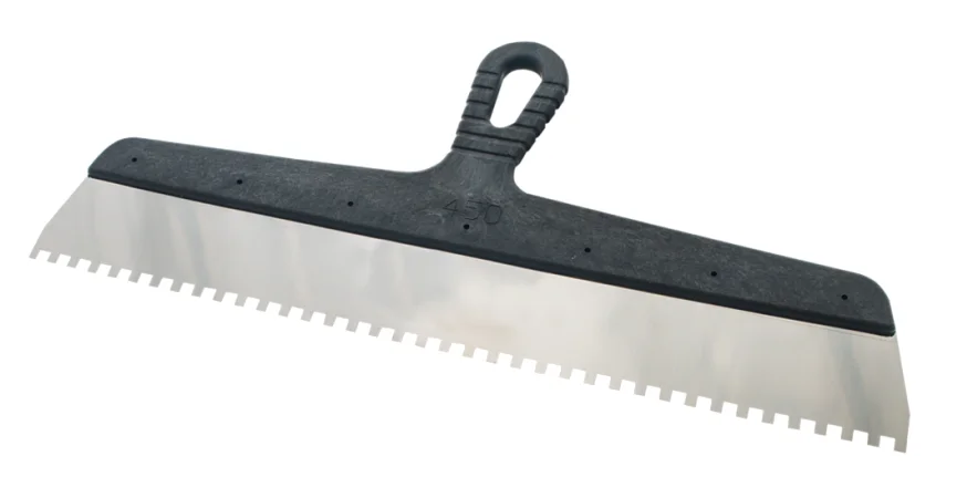 СОЮЗ Шпатель, 450 мм, нержавеющая сталь, зуб 6х6 мм, пластиковая рукоятка, 8051-45-450-6FC