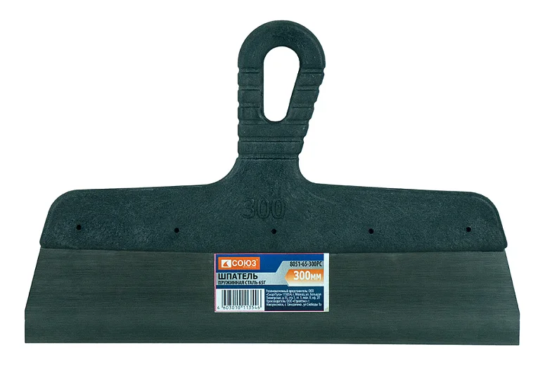 СОЮЗ Шпатель, 300мм, пружинная сталь 65Г, пластиковая рукоятка, 8051-65-300PC