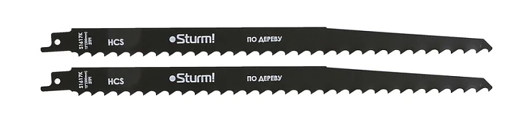 Sturm Полотно для сабельной пилы ДЕРЕВО 2шт 300/8,5мм (грубая древ без гвоздей) 9019-03-S1617K