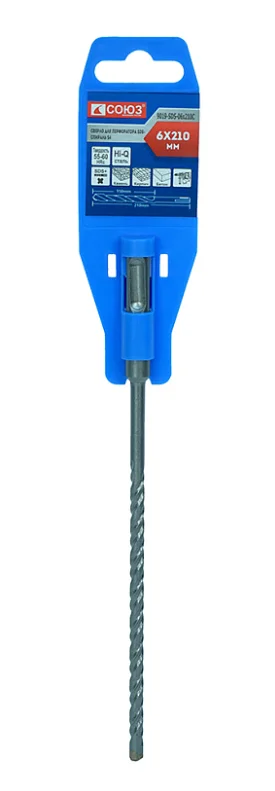 Союз Бур SDS+ 06x210 мм с твердосплавной напайкой, СПИРАЛЬ S4 , 9019-SDS-06x210C