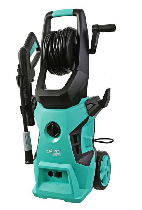 Sturm Мойка высокого давления 2.3кВт, 165 бар, ШВД-10м, самовсасыв., катушка, колеса PW92123