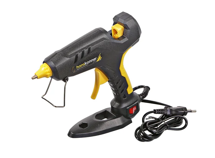 Hanskonner Пистолет клеевой 100 Вт, 2 PTC, 2 сменных сопла, 4 стержня HGG11100