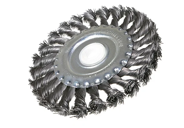 Sturm Корщетка-насадка для УШМ тип "колесо" d=22мм, d=125мм, витая стальная проволока, 5240702