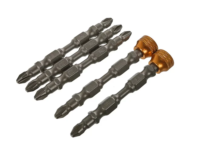 БОЕКОМПЛЕКТ Биты PH2x65мм, 2 шт.с держ., 3 шт без держ. Сталь S2, 5шт, BPH2-65D-SET1MH